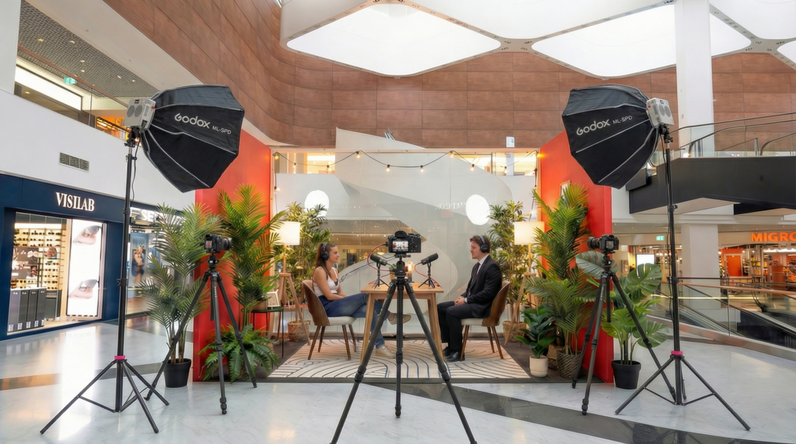 Setup tournage podcast — Pitch Studio